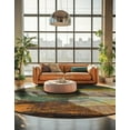 thumbnail image 5 of Unique Loom Jardin Collection Area Rug - Lilly (6' 1" Round Multi/Beige), 5 of 7