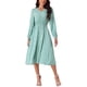 thumbnail image 1 of INSPIRE CHIC Vestidos de Otoño para Mujeres de Manga Larga con Escote en V Floral Boho Flowy Midi Dress S Verde, 1 of 5