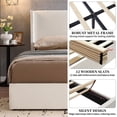 thumbnail image 6 of Queen Bed Frame and Upholstered Headboard, Platform Bed with Storage Drawers , Sturdy, Noiseless, No Box Spring Needed, Easy Assembly, Cream, 6 of 12