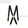 thumbnail image 3 of FNNMNNR Men‘s Wide Plain Color Suspenders  Retro Best Man Gift, 3 of 7