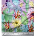 thumbnail image 3 of oneOone Cotton Poplin Fabric Floral & Cactus Panel Print Sewing Fabric BTY 42 Inch Wide, 3 of 3