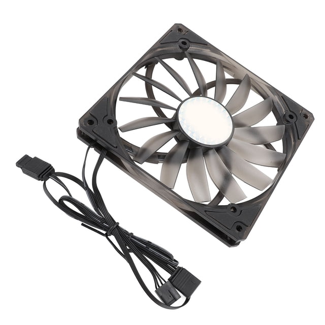 Ventilador De Casos De 140 Mm, Ventilador PWM De 140 Mm Ultra Delgado De 140 Mm Con Soporte De Sincronización ARGB De Cojinete MFDB Y Control De Temperatura Inteligente Para