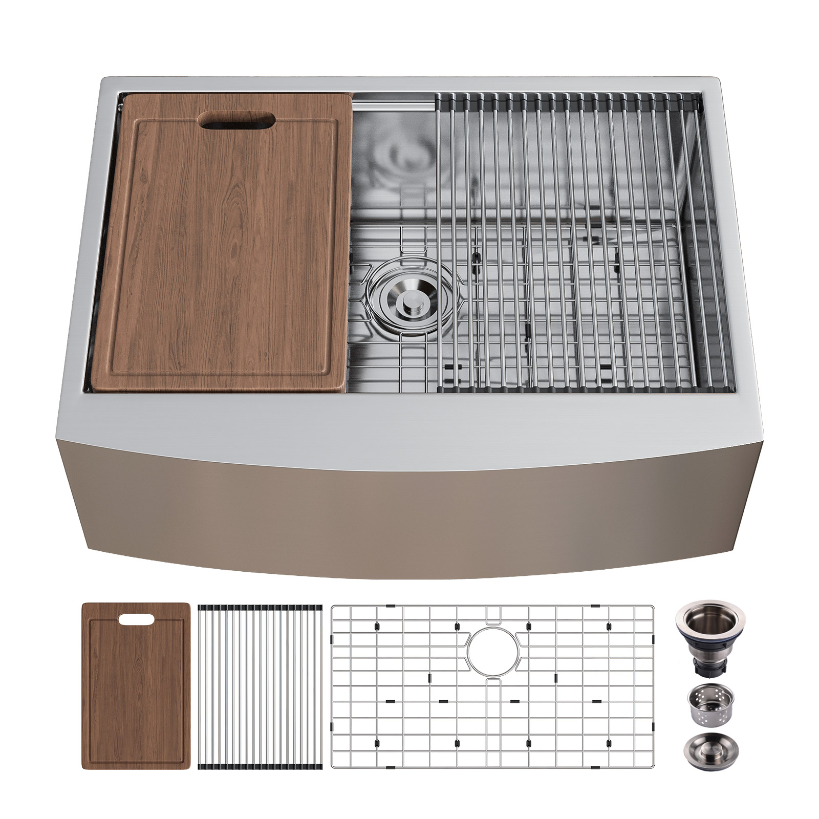 VCCUCINE Küchenspüle 56x46 Cm Schwarz – 16 Gauge Edelstahl, Topmount Für Wohnmobil & Kleine Küchen