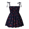 thumbnail image 3 of Uccdo Toddler Girls Casual Spaghetti Strap Sundress Kids Summer Floral Beach Wear Boho Dresses 2-7T, 3 of 7