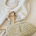 thumbnail image 6 of Woven Female Shoulder Bag Multifunctional Women for Daily Leisure (Beige), 6 of 10