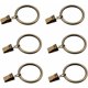 thumbnail image 1 of Juego de 30 anillos de cortina NQ de Bronce con clips para cortinas 1 1/4 pulgadas, 1 of 5