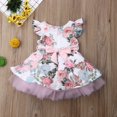 thumbnail image 3 of Toddler Girls Princess Party Lace Flower Tutu Dress Sleeveless Sundress, 3 of 5