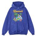 thumbnail image 3 of Sudadera con capucha para hombre, estilo retro, desgastado, con estampado de dibujos animados hawaianos, de cocodrilo y surf, ropa informal de algodón 100 % a la moda, sudadera con capucha para otoño, 3 of 5