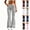 #Gray, variant on Women's Bell-Bottoms Pants High Waisted Casual Elastic Waist Yoga Flared Trousers with Pocket