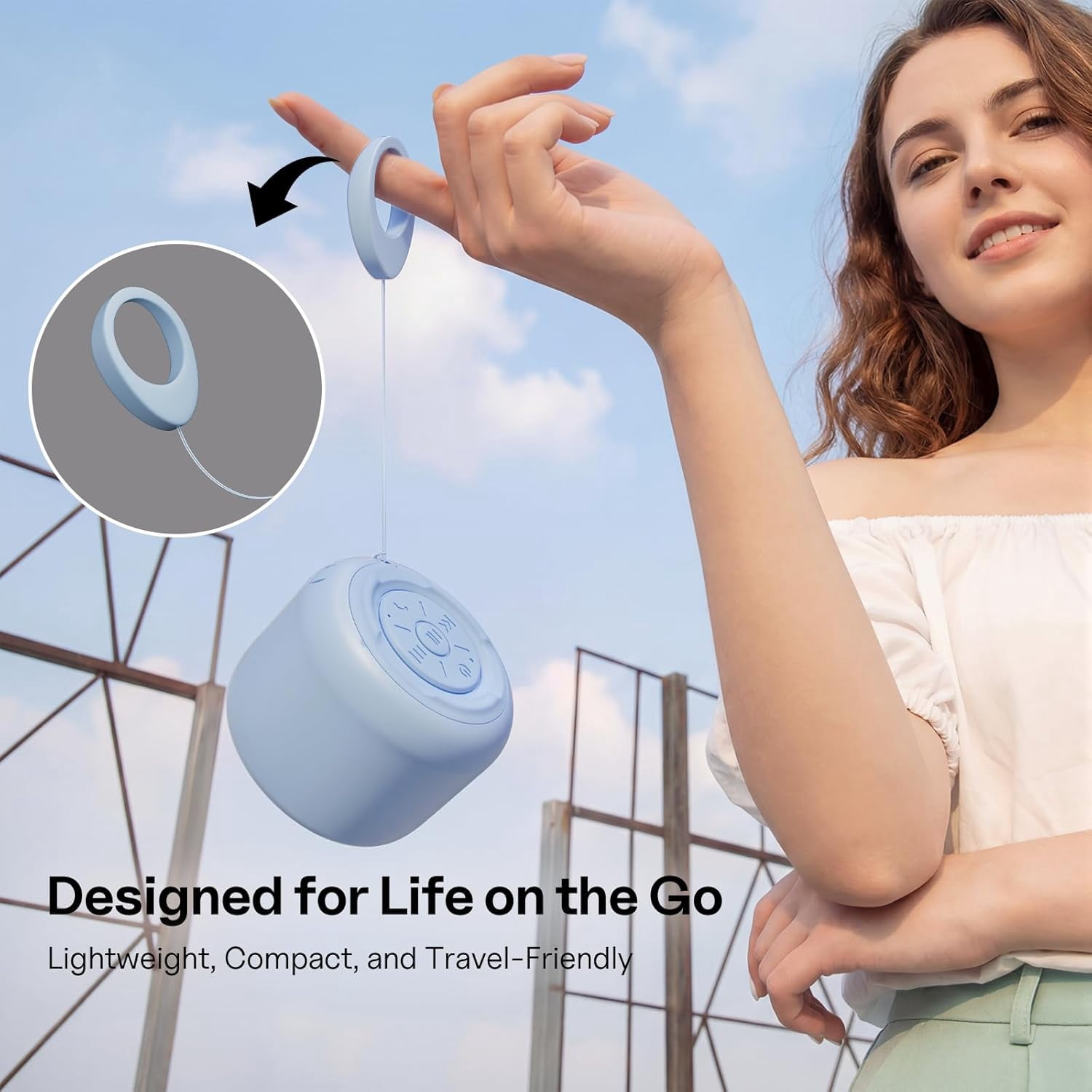 Portable Bluetooth Speaker,IPX5 Waterproof Wireless Speaker with Bluetooth 5.0,20H Playtime,Built-in Mic Mini Speaker for Outdoor/Party/Beach/Travel/Gifts,Blue