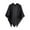 #0744-Black, variant on Women's Plus Size Shawl Cape Fall Winter Solid Color Round Neck Faux Mink Wool Tassel Versatile Qipao Matching Casual Daily Office Wear Scarf