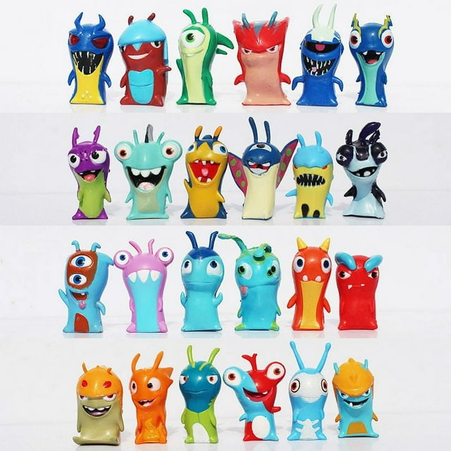 Juguete Slugterra de dibujos animados de PVC, muñeca Mini Slug 24 piezas/juego de decoración de regalo