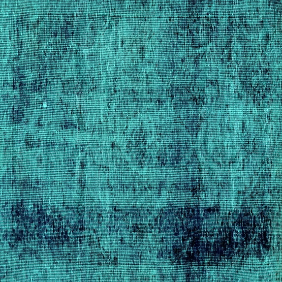 Ahgly Company Indoor Square Abstract Turquoise Blue Modern Area Rugs, 8' Square