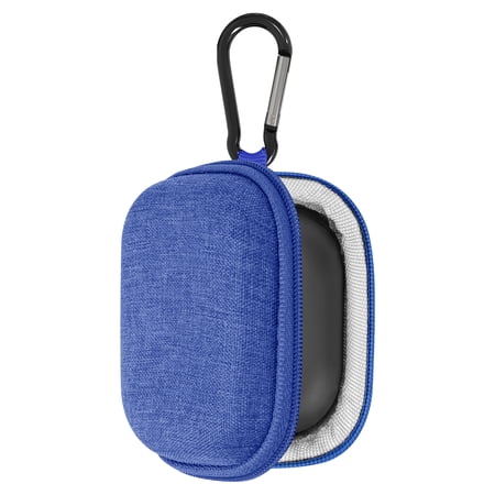 Geekria Shield Earbuds Case Compatible with Jabra Elite 10 Gen 2 75t 65t 8 Active True Wireless Earbuds Replacement Hard Shell Travel Carrying Bag with Carabiner Clip (Blue)