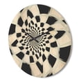 thumbnail image 3 of Designart 'Abstract Monochrome Spiral Fractal Design ' Modern Wood Wall Clock, 3 of 5