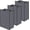 Dark Gray, variant on 3 count Laundry Sorter Replacement Bags Hamper Cart Removable Replacement Laundry Storage Organizer Bag Hamper Liner, No Hooks 14.76 x 8.66 x 21.65 Inch (Black)