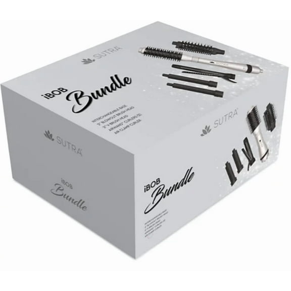 Sutra IBob Bundle Set Beauty 6-Pc. Limited-Edition VALUE: $230 (Interchangeable Base, 2" Blowout Brush Head, 2" V-Brush Head, Airwand Curlers (2) Air Clip Curler)