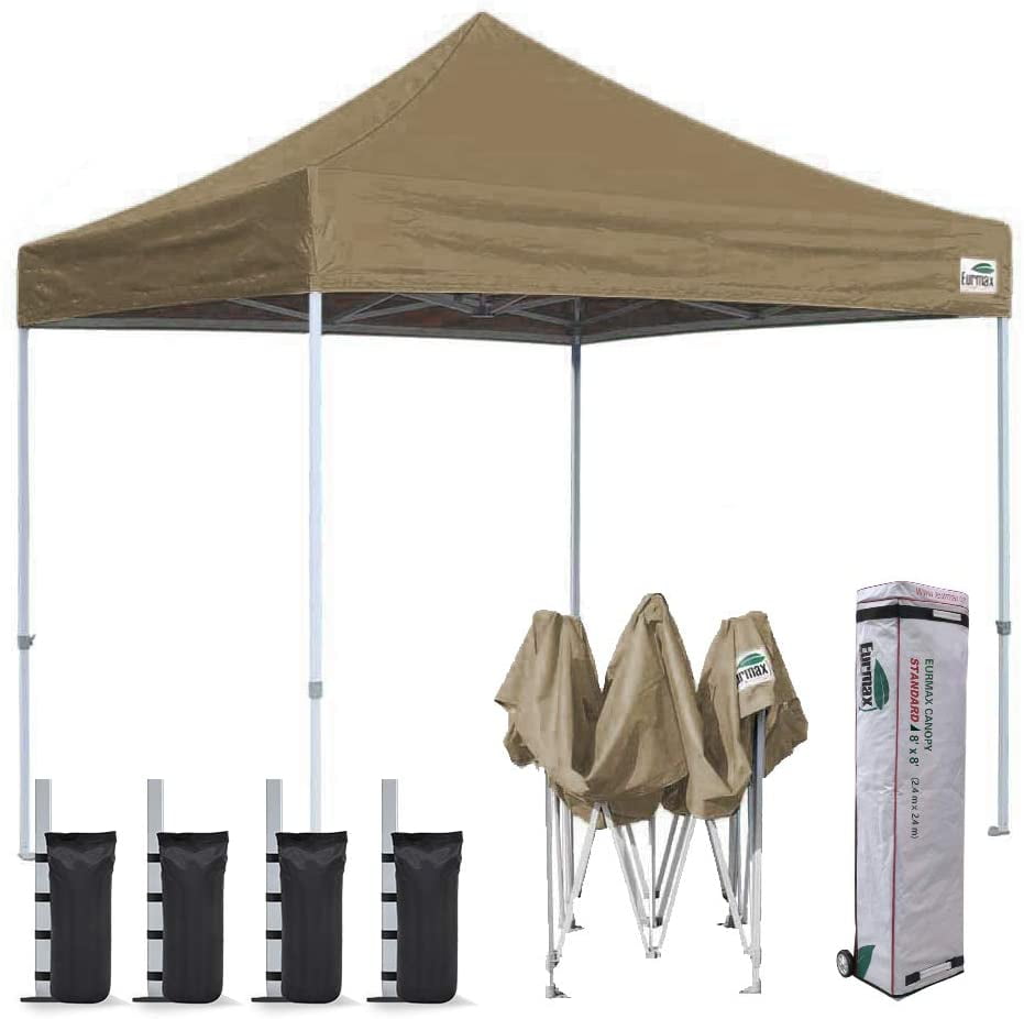 5x5 Eurmax EZ Pop Up Canopy Sport Patio Shade Fair Tent W/Full Walls Photo Booth 