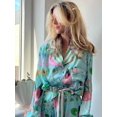 thumbnail image 2 of Pijama de Flamenco de seda de hielo para mujer, ropa de dormir femenina, pantalones de manga larga, traje de casa, flores de plantas, diseño de estilo Ins, primavera y verano, 2 of 3