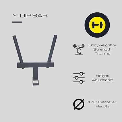 HulkFit Y-Dip Bar Attachment for Wall Mounted Power Cage