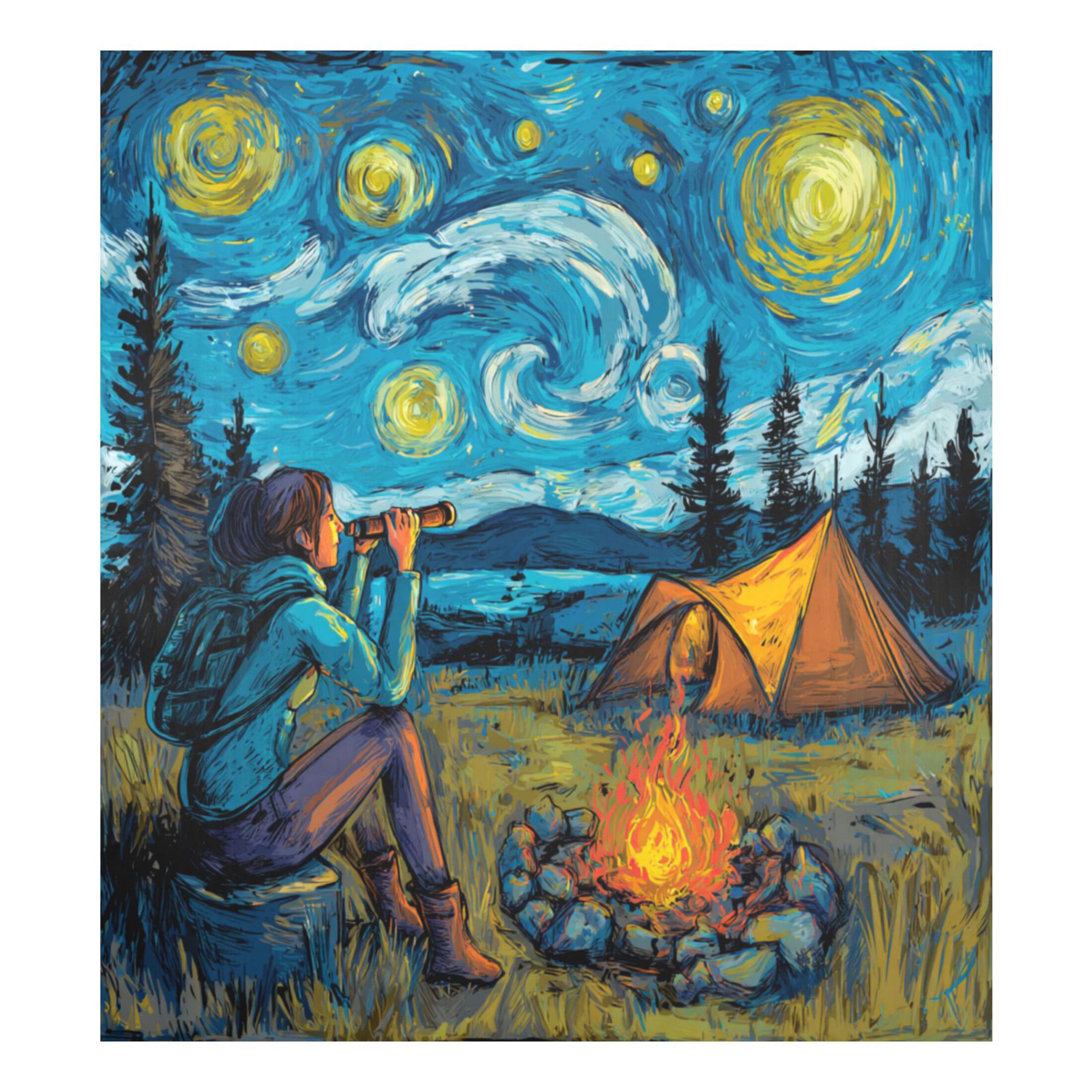 Dishwasher Magnetic Refrigerator Magnet Cover Sticker Home Decorative 23"x26" Wild Camping