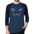 thumbnail image 1 of Men's Raglan Baseball Word Art T-shirt - Whiskers, 1 of 2