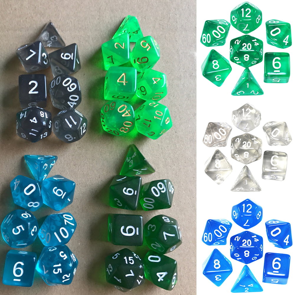 Details about   7PCS Role Playing DICE Set Metal Polyhedral Dice For RPG MTG Board Game With Bag 