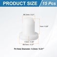 thumbnail image 2 of 15Pack Tapón de agujero de silicona, tapones de goma sólidos en forma de T a prueba de agua, sellos para botellas, tapón de tubo de 5.3mm/0.21" para bañera, altura del tapón de 0.28", blanco, 2 of 6