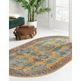 thumbnail image 3 of Rugs.com Lola Collection Rug – 8' x 10' Oval Yellow Medium Rug Perfect For Living Rooms, Large Dining Rooms, Open Floorplans, 3 of 9