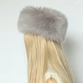 thumbnail image 2 of QSAWXQZ Women's Faux Fur Headband Winter Ear Warmer Thick Fluffy Hat Gray Free Size, 2 of 5
