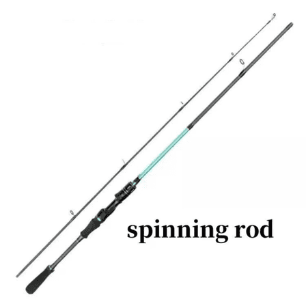 6ft Carbon Fiber Lure Fishing Rod, 2-Piece Casting & Spinning Rod