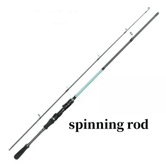 6ft Carbon Fiber Lure Fishing Rod, 2-Piece Casting & Spinning Rod