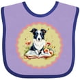 thumbnail image 3 of Inktastic Border Collie Book Lover Girls Baby Bib, 3 of 4
