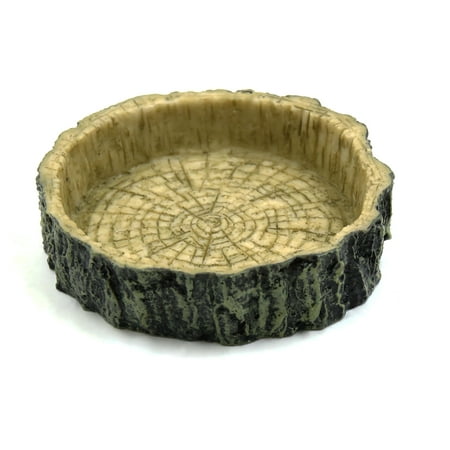 Dark Green Resin Bowl Feeding Plate Food Water Dish for Small Reptiles (Best Food To Feed Bearded Dragons)