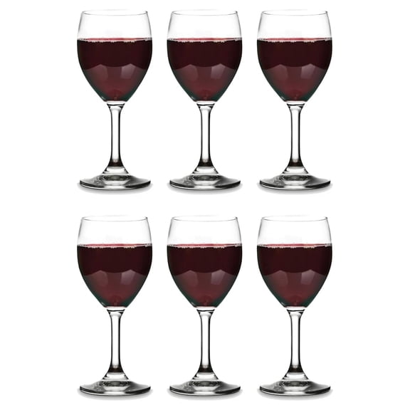 11.5 Ounce Wine Glasses, Set of 6 Glasses for Red and White Wine With Stem, Clear Glasses for Wine, Thick and Durable Stemmed Cup