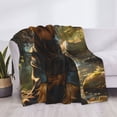 thumbnail image 3 of Uemuo Forest Creek Cute Dog Printed Throw Blanket for Couch, Fluffy Fuzzy Blankets for Bed, Sofa, Cozy Flannel Faux Fur Blanket-60"x50", 3 of 6