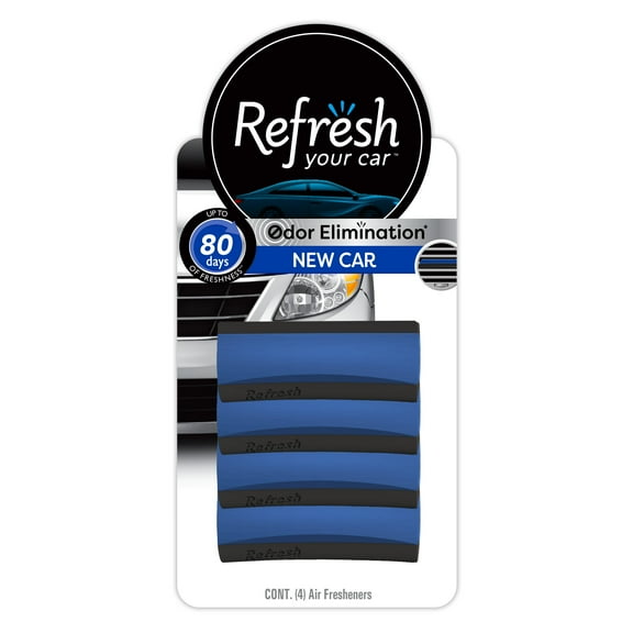 Refresh Your Car! Contour Vent Stick Car Air Freshener - 4 Count (New Car Scent)