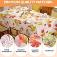 thumbnail image 4 of Fall Rectangle Tablecloth 60 x 84 Inch, Thanksgiving Autumn Harvest Maple Leaves Table Cloth, Spill Proof Wipeable Washable Rectangular Table Covers for Party Picnic Dinner Decor, 4 of 6