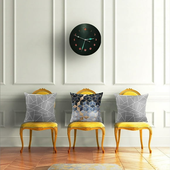 EGNMCR Alarm Clocks for Bedrooms, Clocks for Living Room Wall Clock Luminous Wall Clock Wooden Wall Clock Cycle Home Clock Wall clock