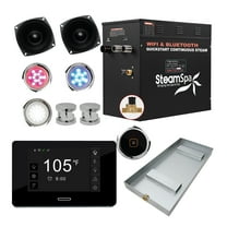 Black Series 10.5kW Steam Bath Generator with Wireless Bluetooth/Wifi Operation and Aroma Scent Pump in Polished Chrome