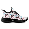thumbnail image 2 of Coolcustomize Women's Fashion Multi-Heart "Love" Graphic Breathable Athletic Shoes | Wide Fit, Lightweight Casual Sneakers for Valentine's Day, Fabric Upper, EVA Sole, Lace-up Trainers, Couple Shoes, 2 of 10