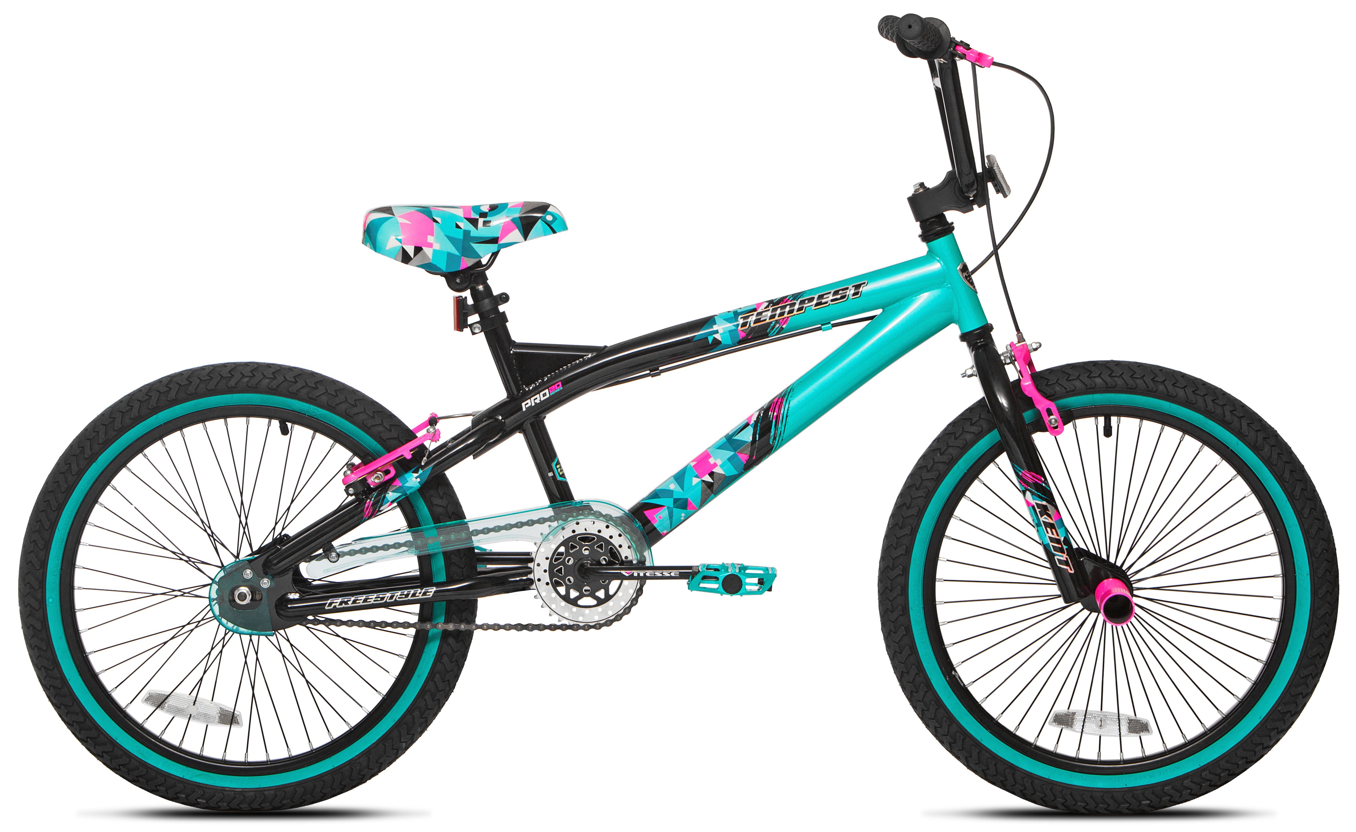 Kent 20" Tempest BMX Bicycle, Black/Aqua photo 2