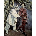 thumbnail image 2 of Cezanne, Paul 15x18 Gold Ornate Wood Framed with Double Matting Museum Art Print Titled - Pierrot and Harlequin (Mardi Gras), 1888, 2 of 4