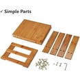 thumbnail image 4 of Bamboo Bench Stool, 10 inch Wooden Foot Step Stool for Bedroom Kitchen Mudroom Foyer Entryway Small Bench Shoe Stool, 4 of 8