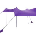 thumbnail image 3 of Gymax 10x9 FT Portable Beach Canopy Tent Shelter w/ Sand Anchor Carry Bag Purple, 3 of 9