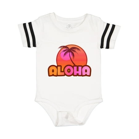 

Inktastic Pink Aloha Palm Gift Baby Girl Bodysuit