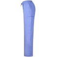 thumbnail image 6 of Minty Mint, Women's, Solid Medical Scrub Set Mock Wrap Top and Cargo Pants, Ceil Blue, XL, 6 of 6