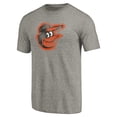 thumbnail image 2 of Men's Ash Baltimore Orioles Distressed Team Tri-Blend T-Shirt, 2 of 3