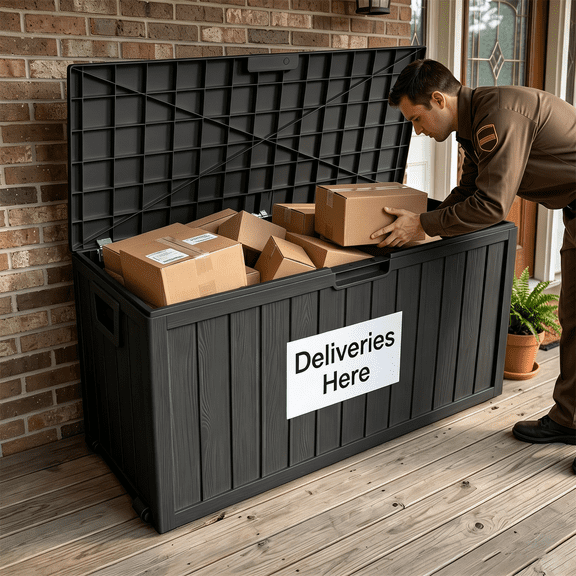 ZGJ 75 Gallon Heavy-Duty Waterproof Outdoor Storage Box