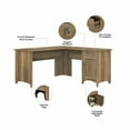 thumbnail image 6 of Bush Furniture Salinas Farmhouse 60 in L Shape Desk with Hutch, Box Drawer and Storage Cabinet in Reclaimed Pine (Ships in 2 boxes), 6 of 7